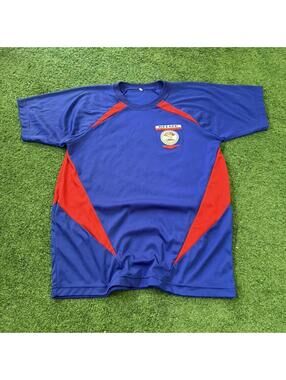 Belize Soccer Jersey Blue Red National Team Style XL Athletic Tee Football Kit